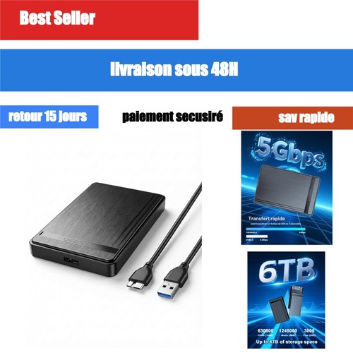Boîtier disque dur - 2,5, pouces