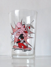 1968 VINTAGE VERRE MOUTARDE ASTERIX ET LA POTION MAGIQUE