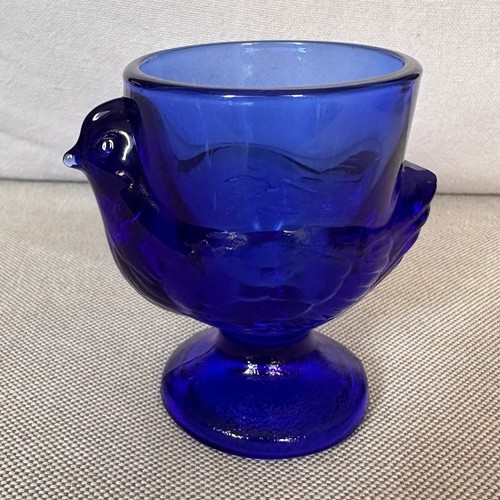 Coquetier verre bleu cobalt - bleu,