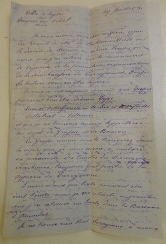 1881 lettre autographe - 1881, signée
