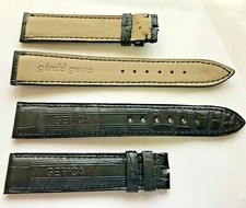 1 Bracelet GERALD GENTA 18 mm GEFICA NOIR strap band racing watch cuir 
