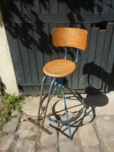 Chaise industrielle atelier - chaise, d