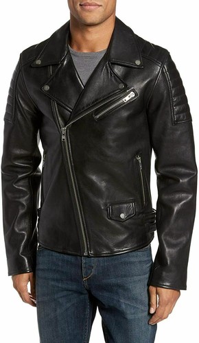 Veste moto noire pour - veste, de