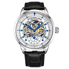 Montre Pour Homme Automatique En Cuir Noir Stuhrling Original 3133 1 Executive