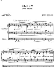 Ireland elegy arranged for the organ by Alec Rowley (Ed. Ashdown)