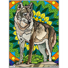 Coloriage - Loup - Tableau à