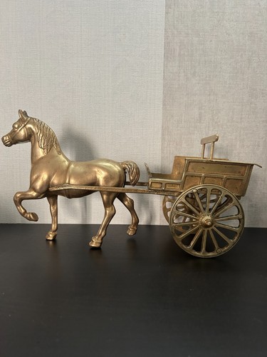 Cheval charrette laiton - cheval, et