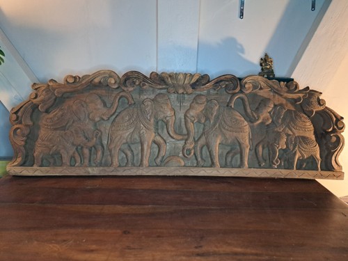 Panneau bois sculpte main - sculpte,