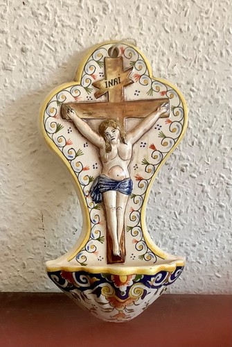 Bénitier faience de - en,