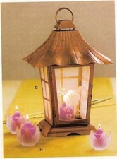 PARTYLITE " PORTE  BOUGIE LAMPIONS   LANTERNE  SHANGHAI  EN  VERRE  GRAVE " NEUF