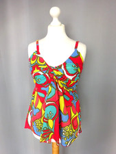 HAUT été top bretelles coton fin imprimé couleur Taille M FR38 US6 UK10 EU36