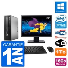 PC HP 800 G2 SFF Ecran 19" Intel G4400 RAM 16Go Disque 1To Windows 10 Wifi