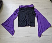 Déguisement costume haut sorcière noir et violet - adulte femme - taille unique