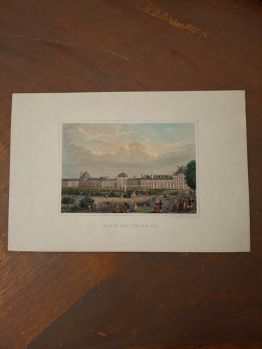 Gravure couleurs jardin - gravure,