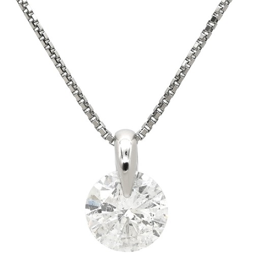Collier solitaire diamant - solitaire,