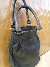 SAC DE CRÉATEUR NEUF ☆ BESACE CUIR NOIR AGNEAU PLEINE FLEUR ☆