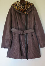 PREGIO MANTEAU PARKA FOURRE COL MONTANT AMOVIBLE TAILLE FR42, EU40, IT46 MARRON