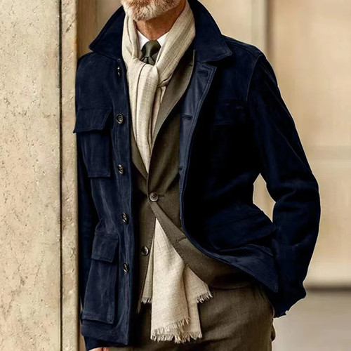 Veste cuir field pour - field, homme