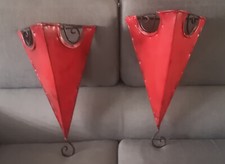 LOT 2 APPLIQUES MURALES ROUGES