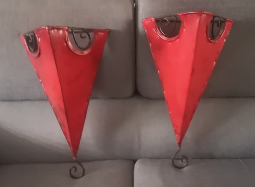 Lot appliques murales rouges - 2,