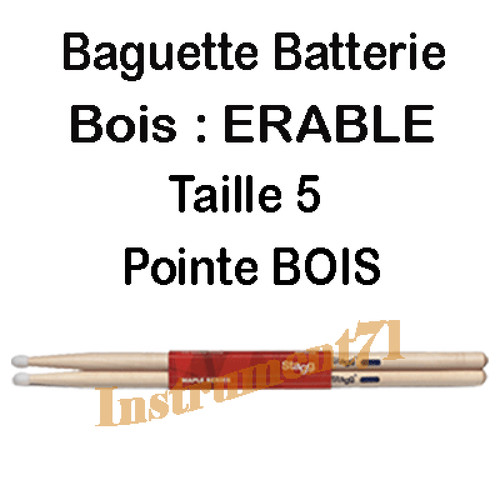 Paire baguettes batterie - 1,