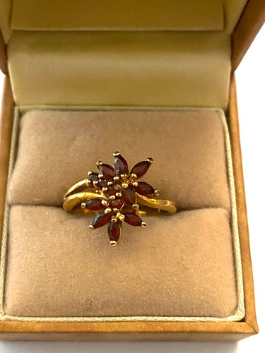 Bague plaqué et strass - en,