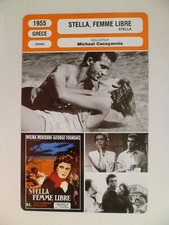 CARTE FICHE CINEMA 1955 STELLA FEMME LIBRE Melina Mercouri Giorgos Foundas Aleko