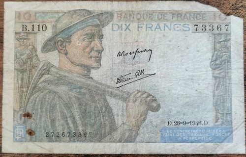 Billet francs mineur 9 - francs,