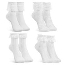 4 Pairs Chaussettes Blanches