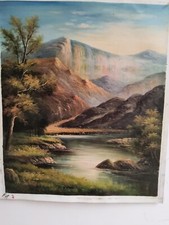 Peinture Paysage Style Flamand Huile sur Toile 50x60 CM Y Compris