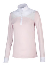 Equiline women showshirt orchid rose long sleeves with lace FS20