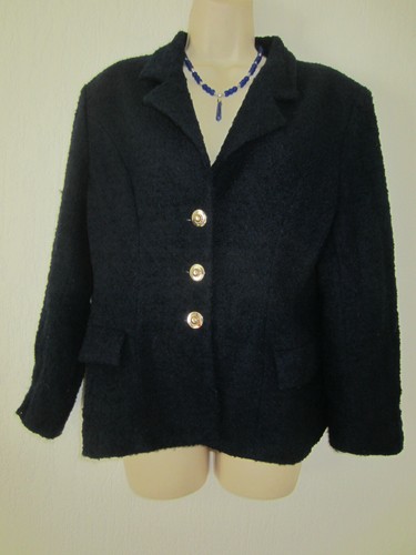 Veste laine bleu - veste,