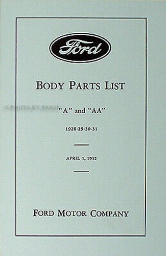 Ford modèle aa corps - a, et
