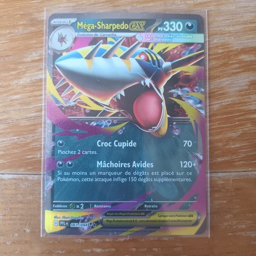 Carte pokémon méga - carte, méga-sharpedo