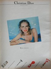 PUBLICITÉ DE PRESSE 1982 PARFUMS CHRISTIAN DIOR MAQUILLAGE CET ÉTÉ