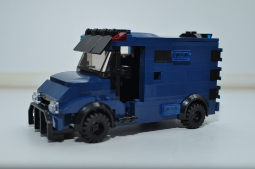 Swat truck police - navy, blue
