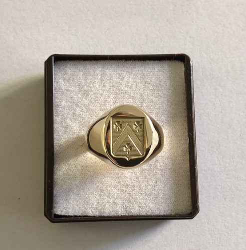 Bague chevalière blason - , or
