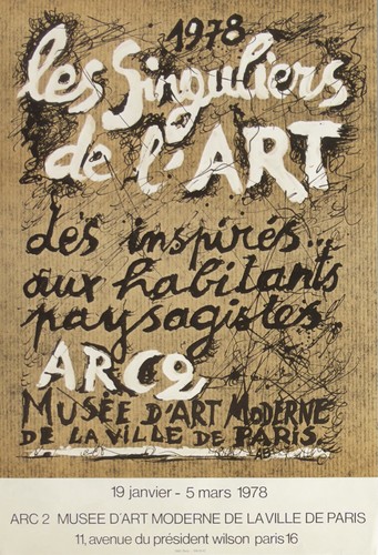 Affiche art brut expo - , les