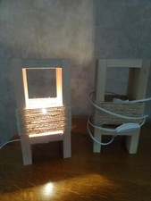 lampe de chevet bois récupération loft palette industriel