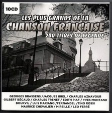 CD ★ LES PLUS GRANDS DE LA CHANSON FRANCAISE★ 200 TITRES ★ Coffret 10/CD ★ 
