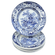 6 Assiettes semi-creuses Creil