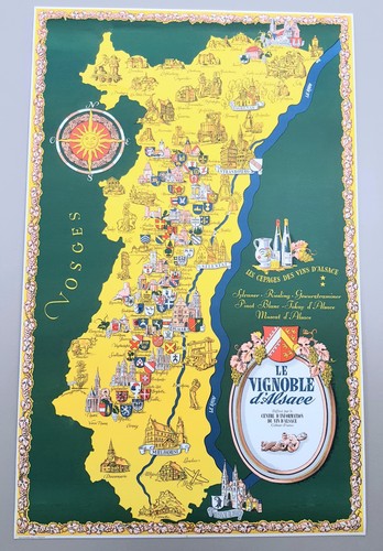 Affiche ancienne carte des - carte,