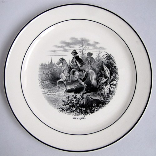 Ancienne assiette cheval pays - assiette,