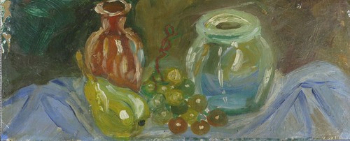 28x12 vieux tableau huile - 28x12,