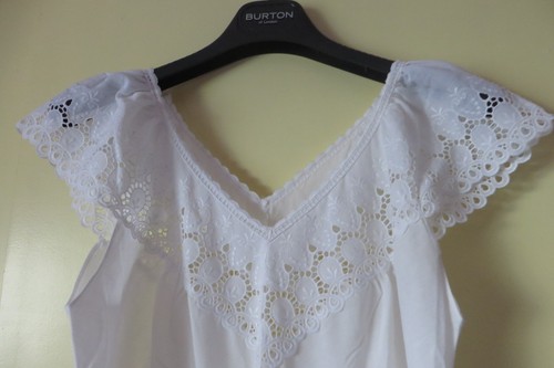 Chemise nuit longue blanche - chemise,