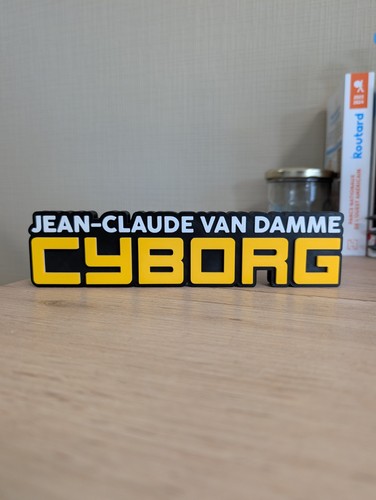 Logo cyborg plaque enseigne - logo, 3d