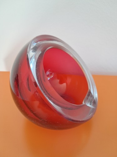 Cendrier demi sphère - , cristal