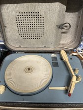 Tourne-disque vintage français CLAUDE, 4 vitesses, haut-parleur intégré