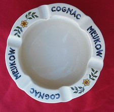 COGNAC MEUKOW: Cendrier, Posacenere, Ashtray, Digoin Sarreguemine