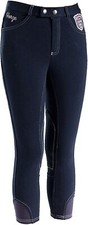 Horze Jen Jr Knee Patch Breeches Navy/purple